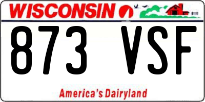 WI license plate 873VSF
