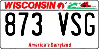 WI license plate 873VSG