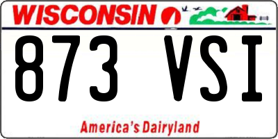 WI license plate 873VSI