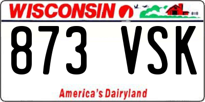 WI license plate 873VSK