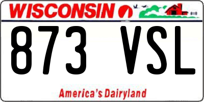WI license plate 873VSL