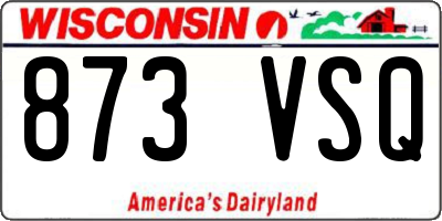 WI license plate 873VSQ
