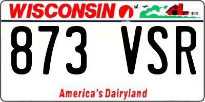 WI license plate 873VSR