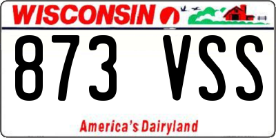 WI license plate 873VSS