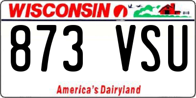 WI license plate 873VSU