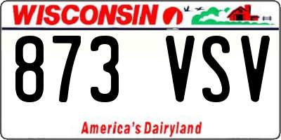 WI license plate 873VSV