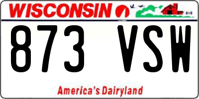 WI license plate 873VSW