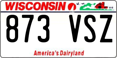 WI license plate 873VSZ