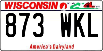 WI license plate 873WKL