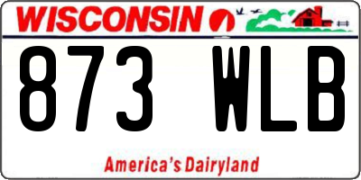 WI license plate 873WLB