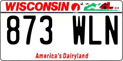 WI license plate 873WLN