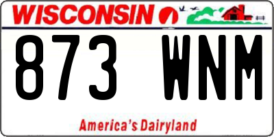 WI license plate 873WNM