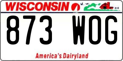 WI license plate 873WOG