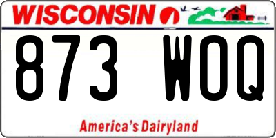WI license plate 873WOQ