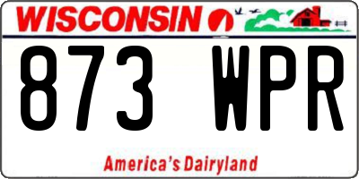 WI license plate 873WPR