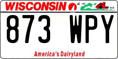 WI license plate 873WPY