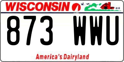 WI license plate 873WWU