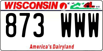 WI license plate 873WWW
