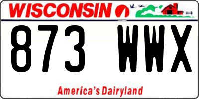 WI license plate 873WWX
