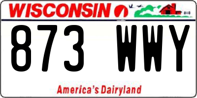 WI license plate 873WWY