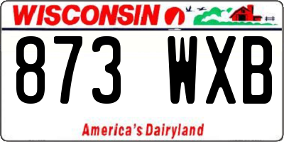 WI license plate 873WXB