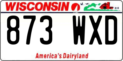 WI license plate 873WXD