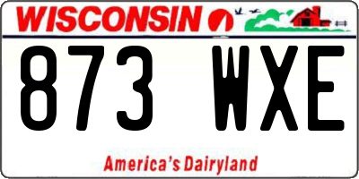 WI license plate 873WXE