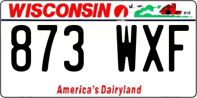WI license plate 873WXF