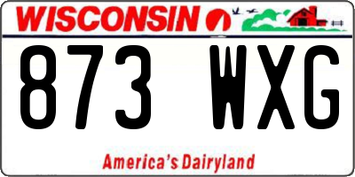 WI license plate 873WXG