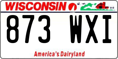 WI license plate 873WXI
