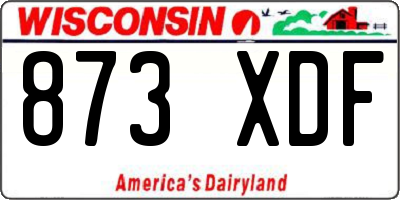 WI license plate 873XDF