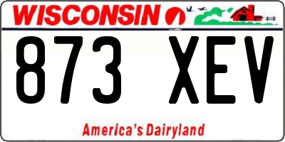 WI license plate 873XEV