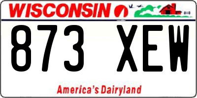 WI license plate 873XEW