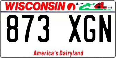 WI license plate 873XGN