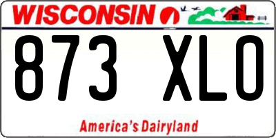 WI license plate 873XLO