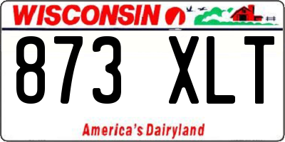 WI license plate 873XLT