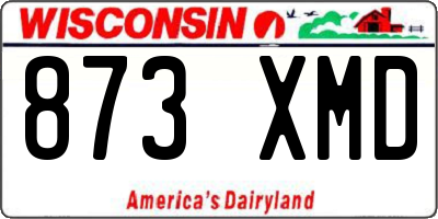 WI license plate 873XMD