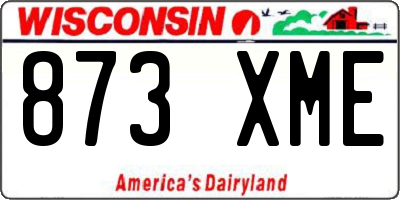 WI license plate 873XME