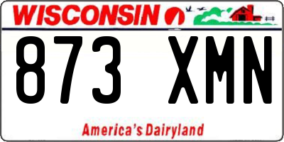 WI license plate 873XMN