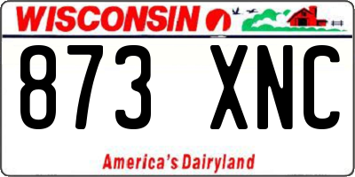 WI license plate 873XNC