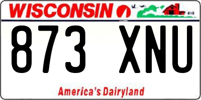 WI license plate 873XNU