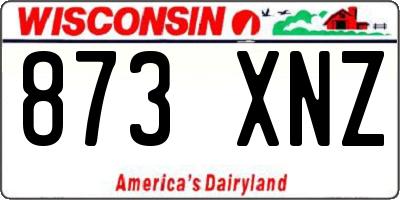 WI license plate 873XNZ