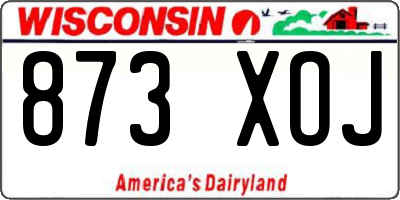 WI license plate 873XOJ
