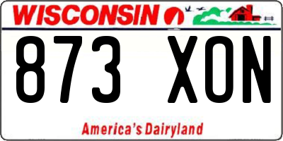 WI license plate 873XON