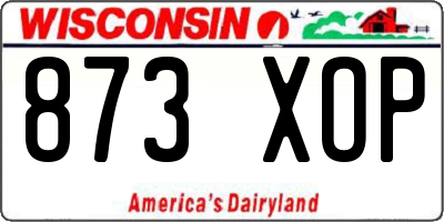 WI license plate 873XOP