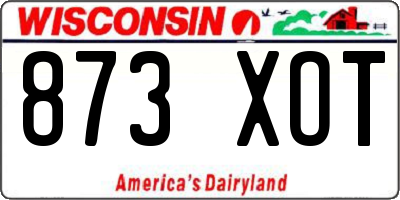 WI license plate 873XOT
