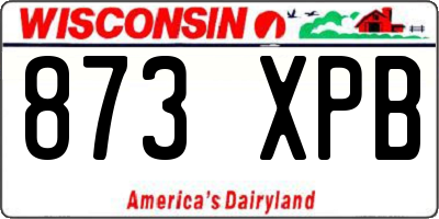 WI license plate 873XPB