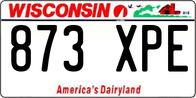 WI license plate 873XPE