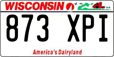 WI license plate 873XPI