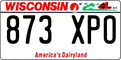WI license plate 873XPO